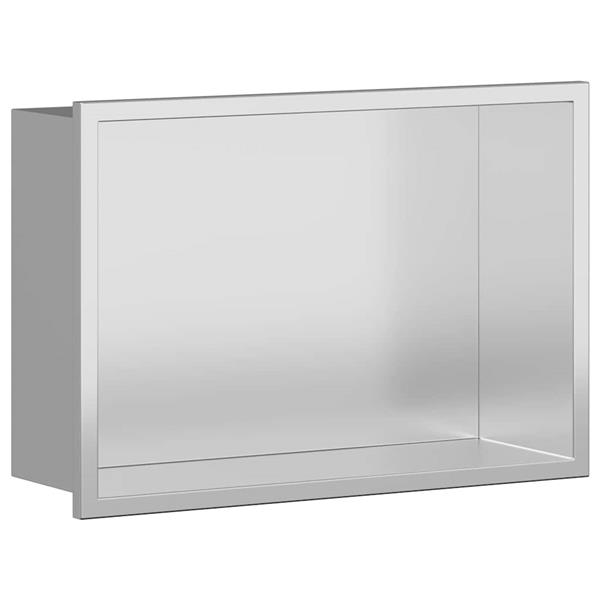 Grote foto vidaxl douche niche zilver 30 x 20 x 9.5 cm roestvrij staal huis en inrichting complete badkamers
