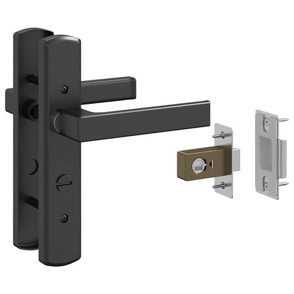 Grote foto vidaxl binnen deur zwart 102.5 x 201.5 cm gehard glas en aluminium doe het zelf en verbouw deuren en horren