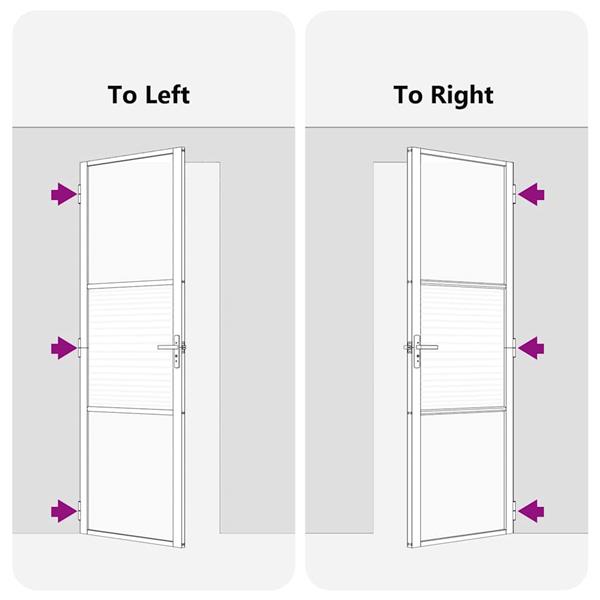Grote foto vidaxl binnen deur zwart 102.5 x 201.5 cm gehard glas en aluminium doe het zelf en verbouw deuren en horren