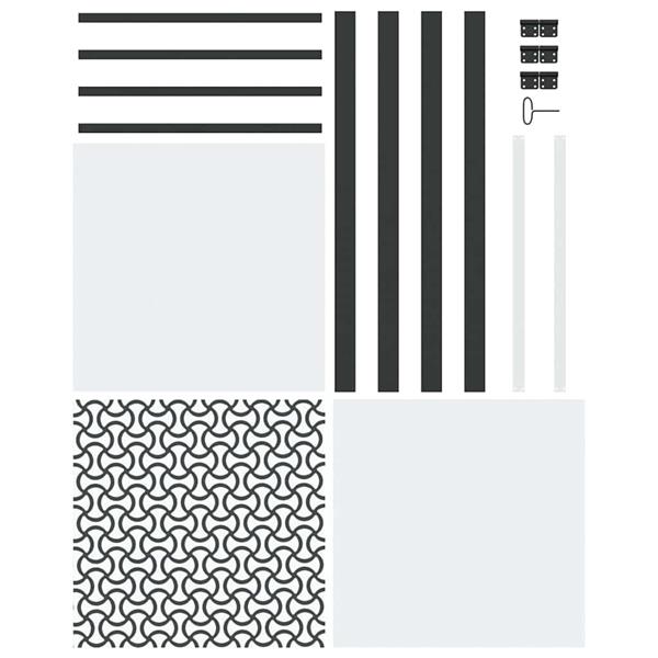 Grote foto vidaxl binnen deur zwart 76 x 201.5 cm gehard glas en aluminium doe het zelf en verbouw deuren en horren