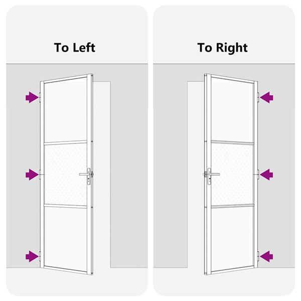 Grote foto vidaxl binnen deur zwart 76 x 201.5 cm gehard glas en aluminium doe het zelf en verbouw deuren en horren