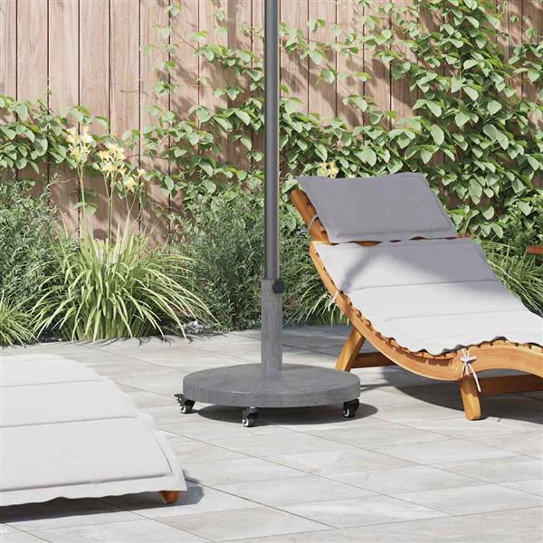 Grote foto vidaxl buiten parasols donkerhout 48 x 48 x 32.5 cm staal beton tuin en terras overige tuin en terras