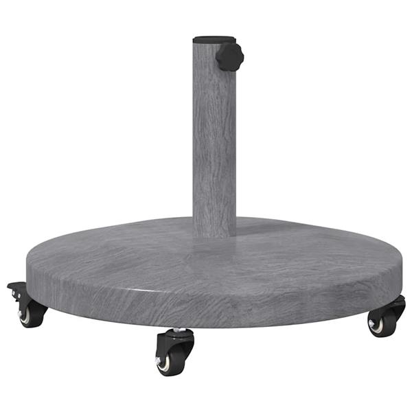 Grote foto vidaxl buiten parasols donkerhout 48 x 48 x 32.5 cm staal beton tuin en terras overige tuin en terras