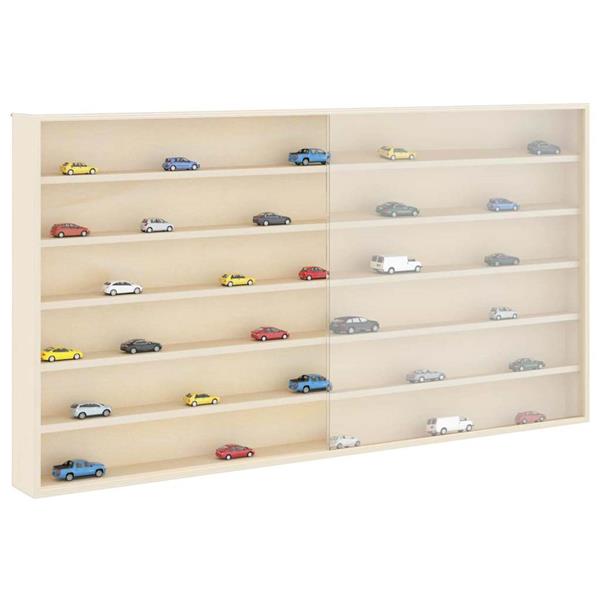 Grote foto vidaxl houten verzameldisplaycase bruin 100 x 8 5 x 54 cm multiplex huis en inrichting woningdecoratie