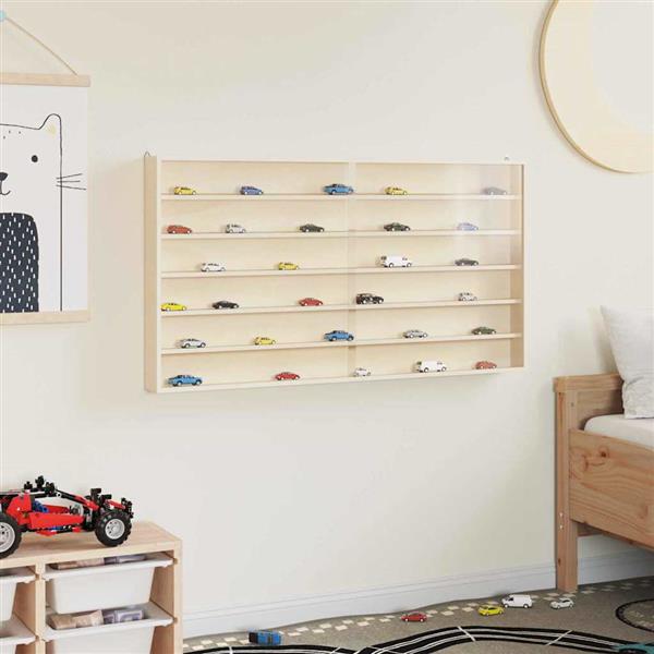 Grote foto vidaxl houten verzameldisplaycase bruin 100 x 8 5 x 54 cm multiplex huis en inrichting woningdecoratie