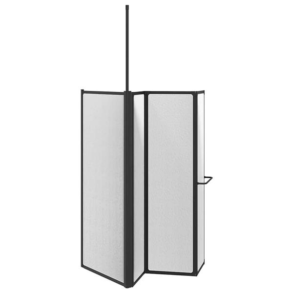 Grote foto vidaxl douchescherm vouw other zwart 120 x 70 x 137 cm aluminium doe het zelf en verbouw sanitair