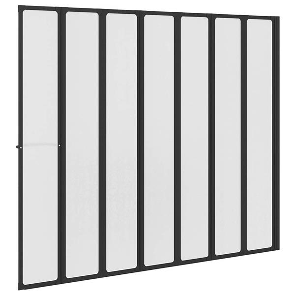 Grote foto vidaxl douchescherm anders zwart 168 x 140 cm aluminium huis en inrichting complete badkamers