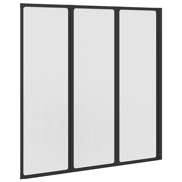 Grote foto vidaxl douchescherm zwart 120 x 2 x 117 cm aluminium doe het zelf en verbouw sanitair