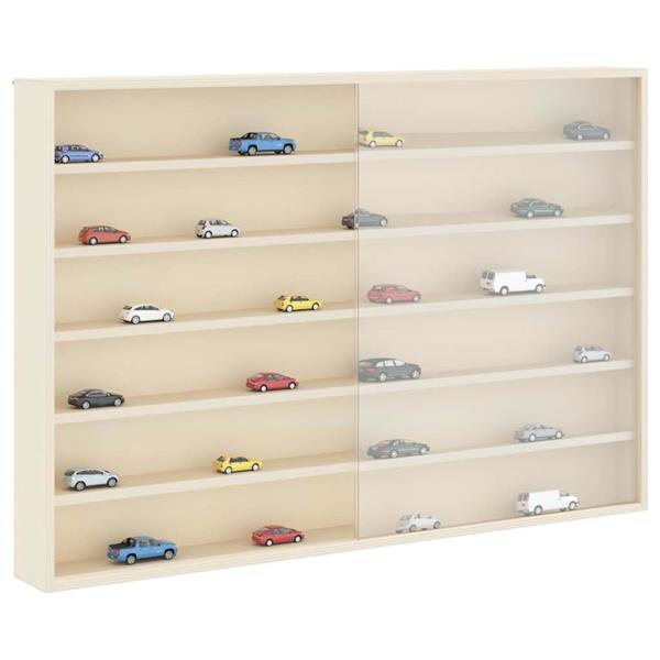 Grote foto vidaxl houten verzameldisplaycase bruin 80 x 8.5 x 54 cm multiplex huis en inrichting woningdecoratie