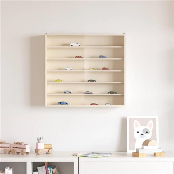 Grote foto vidaxl houten verzameldisplaycase bruin 60 x 8.5 x 54 cm multiplex huis en inrichting woningdecoratie