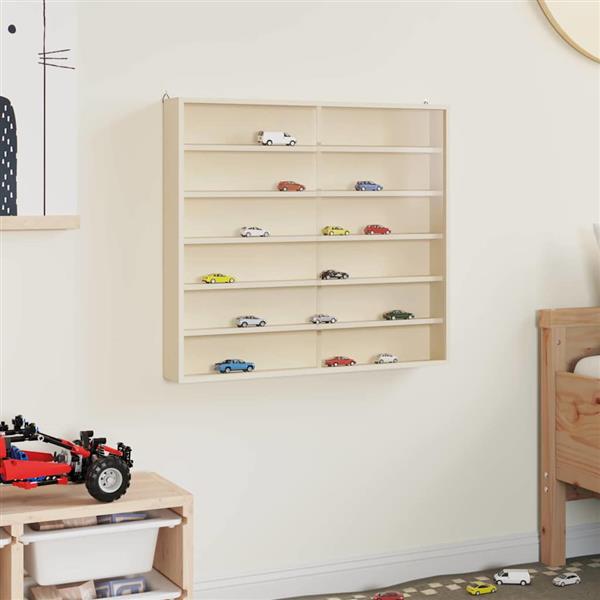 Grote foto vidaxl houten verzameldisplaycase bruin 60 x 8.5 x 54 cm multiplex huis en inrichting woningdecoratie