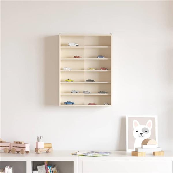 Grote foto vidaxl houten verzameldisplaycase bruin 40 x 8.5 x 54 cm multiplex huis en inrichting woningdecoratie