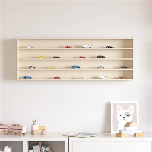Grote foto vidaxl houten verzameldisplaycase bruin 100 x 8 5 x 36 cm multiplex huis en inrichting woningdecoratie