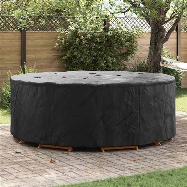 Grote foto vidaxl buitenmeubelhoes zwart 244 x 244 x 85 cm 420d oxford stof tuin en terras tuinmeubelen
