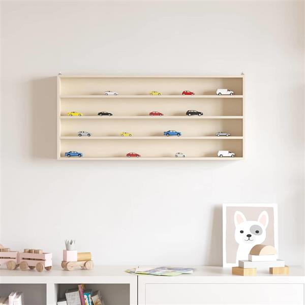 Grote foto vidaxl houten verzameldisplaycase bruin 80 x 8 5 x 36 cm multiplex huis en inrichting woningdecoratie