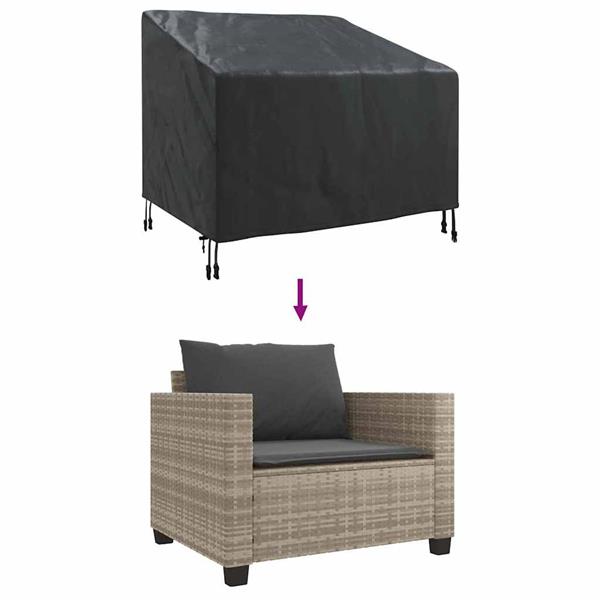 Grote foto vidaxl buitenmeubelhoes zwart 96 x 79 x 74 cm 600d oxford stof tuin en terras tuinmeubelen