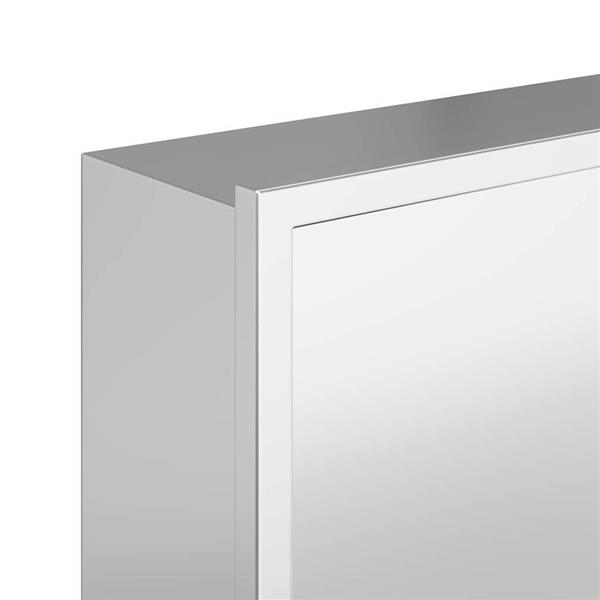 Grote foto vidaxl douche niche zilver 90 x 30 x 9.5 cm roestvrij staal huis en inrichting complete badkamers