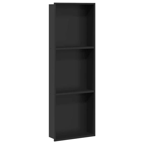 Grote foto vidaxl douche niche zwart 90 x 30 x 9.5 cm roestvrij staal huis en inrichting complete badkamers