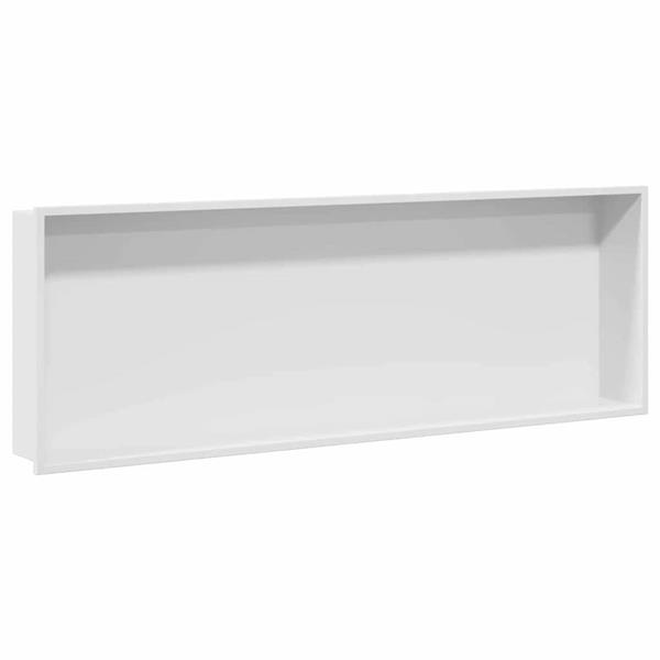Grote foto vidaxl douche niche wit 90 x 30 x 9.5 cm roestvrij staal huis en inrichting complete badkamers
