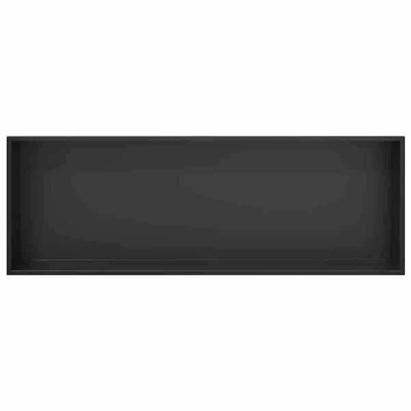 Grote foto vidaxl douche niche zwart 90 x 30 x 9.5 cm roestvrij staal huis en inrichting complete badkamers