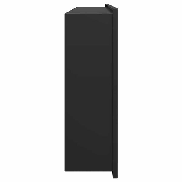 Grote foto vidaxl douche niche zwart 75 x 30 x 9.5 cm roestvrij staal huis en inrichting complete badkamers