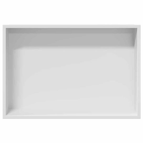 Grote foto vidaxl douche niche wit 45 x 30 x 9.5 cm roestvrij staal huis en inrichting complete badkamers