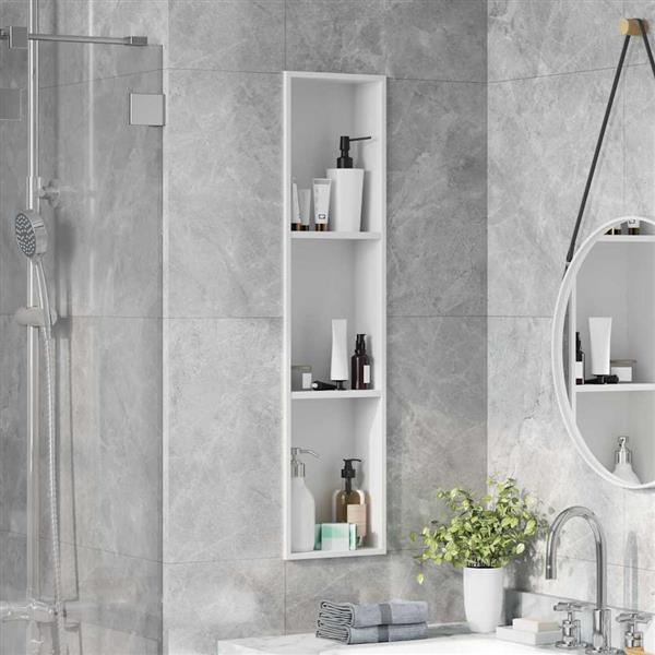 Grote foto vidaxl douche niche wit 90 x 20 x 9.5 cm roestvrij staal huis en inrichting complete badkamers