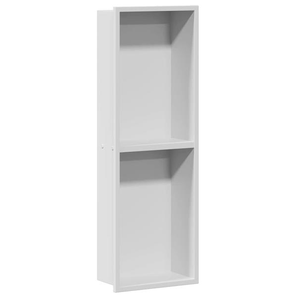 Grote foto vidaxl douche niche wit 60 x 20 x 9.5 cm roestvrij staal huis en inrichting complete badkamers