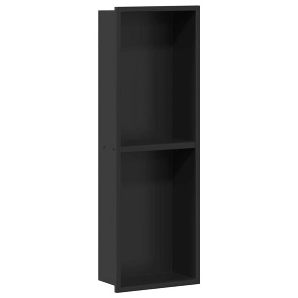 Grote foto vidaxl douche niche zwart 60 x 20 x 9.5 cm roestvrij staal huis en inrichting complete badkamers