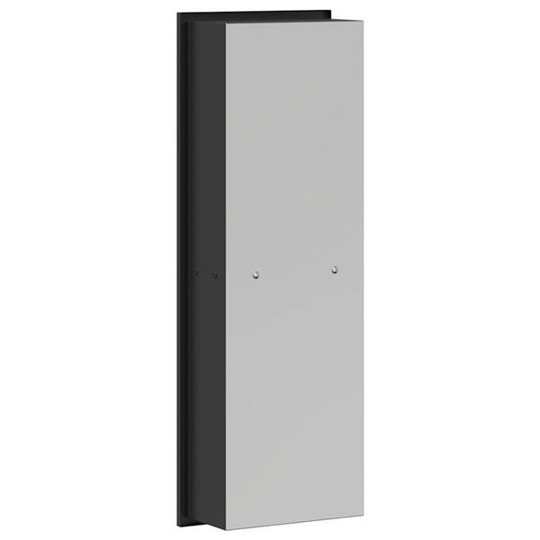 Grote foto vidaxl douche niche zwart 60 x 20 x 9.5 cm roestvrij staal huis en inrichting complete badkamers