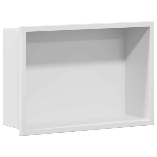 Grote foto vidaxl douche niche wit 30 x 20 x 9.5 cm roestvrij staal huis en inrichting complete badkamers