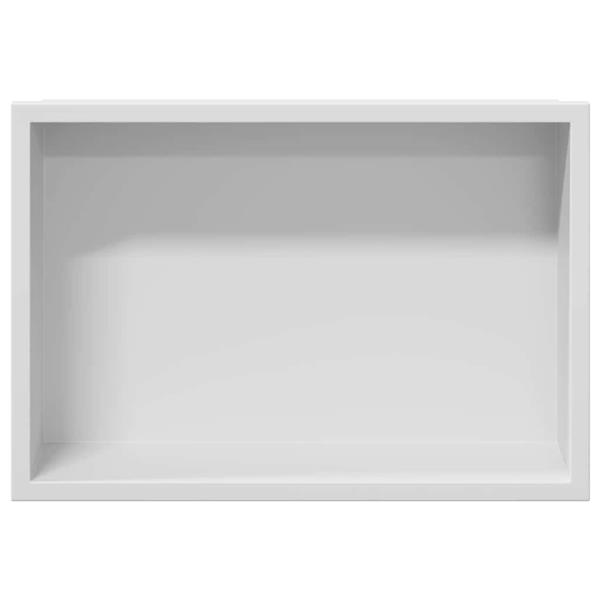 Grote foto vidaxl douche niche wit 30 x 20 x 9.5 cm roestvrij staal huis en inrichting complete badkamers