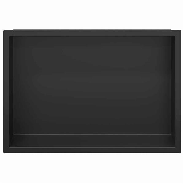 Grote foto vidaxl douche niche zwart 30 x 20 x 9.5 cm roestvrij staal huis en inrichting complete badkamers
