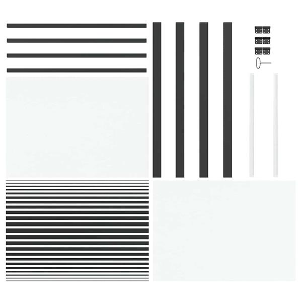 Grote foto vidaxl binnen deur zwart 102.5 x 201.5 cm gehard glas en aluminium doe het zelf en verbouw deuren en horren