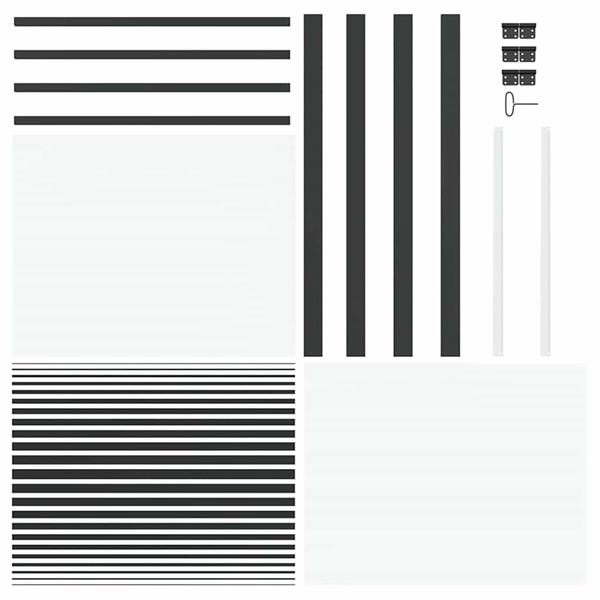 Grote foto vidaxl binnen deur zwart 93 x 201.5 cm gehard glas en aluminium doe het zelf en verbouw deuren en horren