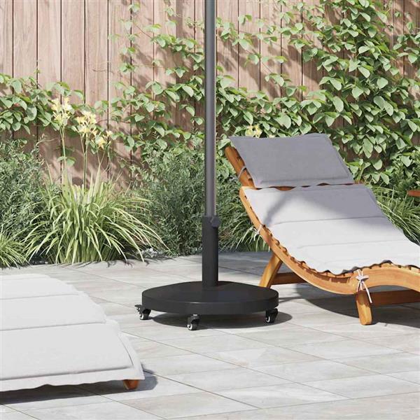 Grote foto vidaxl buiten parasols zwart 48 x 48 x 32.5 cm staal beton tuin en terras overige tuin en terras
