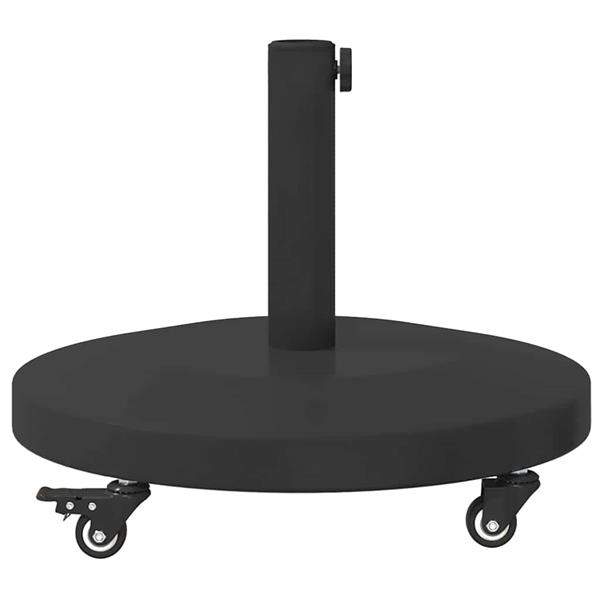 Grote foto vidaxl buiten parasols zwart 48 x 48 x 32.5 cm staal beton tuin en terras overige tuin en terras