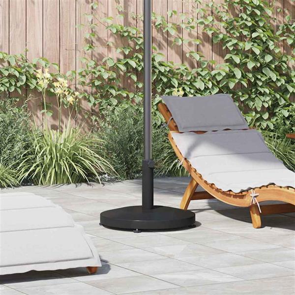 Grote foto vidaxl buiten parasols zwart 48 x 48 x 32 cm staal beton tuin en terras overige tuin en terras