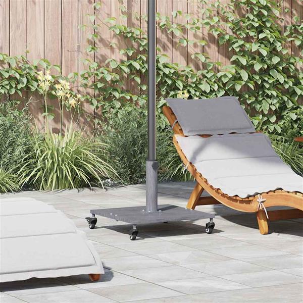 Grote foto vidaxl buiten parasols donkerhout 45 x 45 x 31.5 cm staal tuin en terras overige tuin en terras