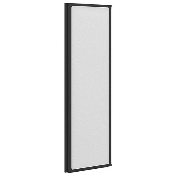 Grote foto vidaxl douchescherm zwart 132 x 2 x 140 cm aluminium doe het zelf en verbouw sanitair