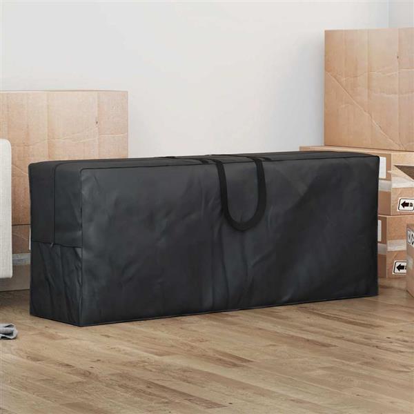 Grote foto vidaxl buitenmeubelhoes zwart 125 x 32 x 50 cm 420d oxford stof tuin en terras tuinmeubelen