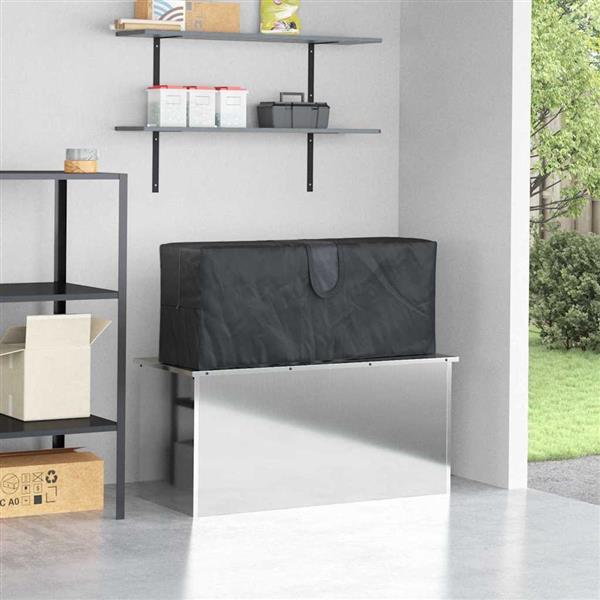 Grote foto vidaxl buitenmeubelhoes zwart 125 x 32 x 50 cm 420d oxford stof tuin en terras tuinmeubelen
