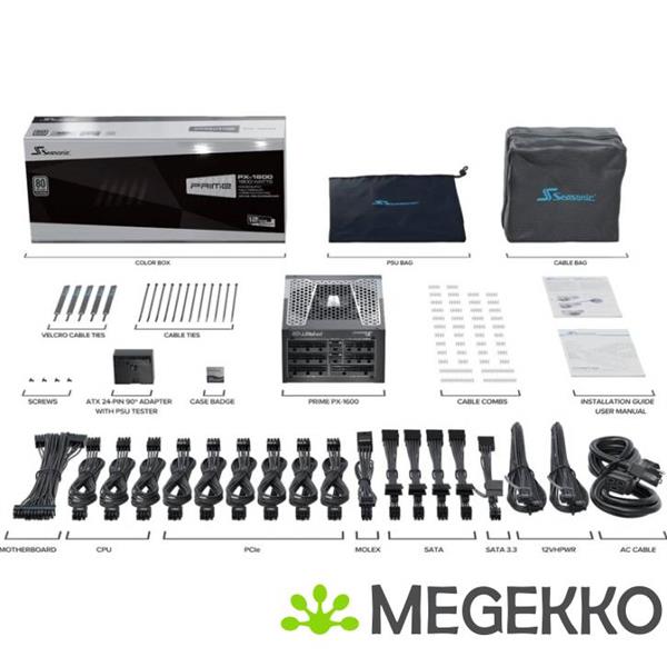 Grote foto seasonic prime px 1600 atx 3.0 computers en software overige