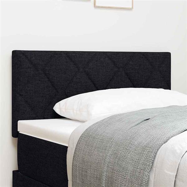 Grote foto vidaxl stoffen hoofdbord geometric met hoofdeinde zwart 100 cm stof antiek en kunst stoelen en banken