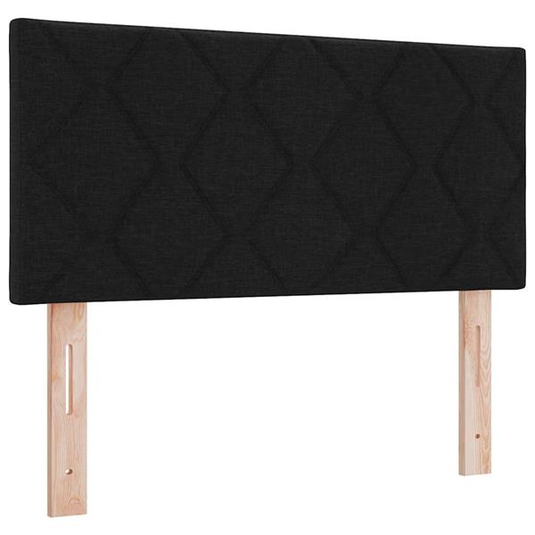 Grote foto vidaxl stoffen hoofdbord geometric met hoofdeinde zwart 100 cm stof antiek en kunst stoelen en banken