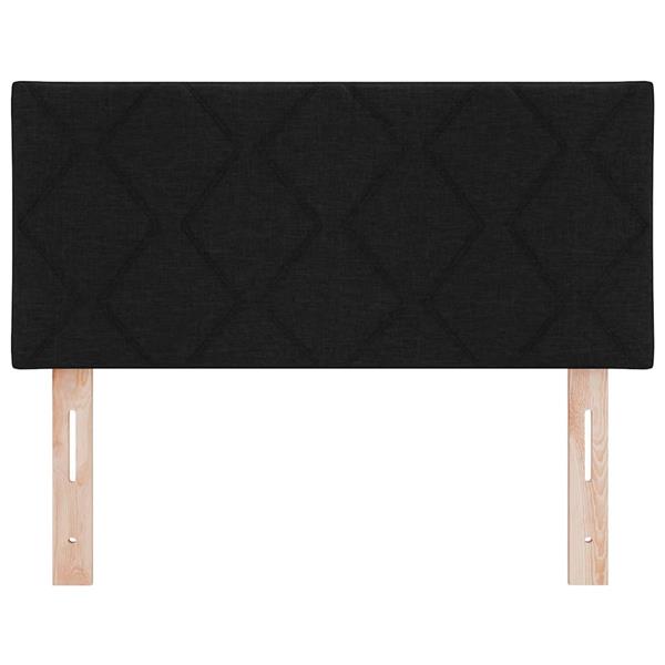Grote foto vidaxl stoffen hoofdbord geometric met hoofdeinde zwart 100 cm stof antiek en kunst stoelen en banken
