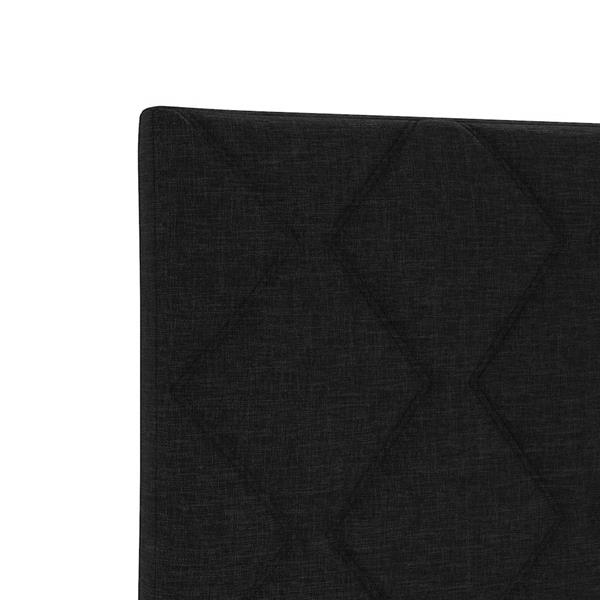 Grote foto vidaxl stoffen hoofdbord geometric met hoofdeinde zwart 100 cm stof antiek en kunst stoelen en banken