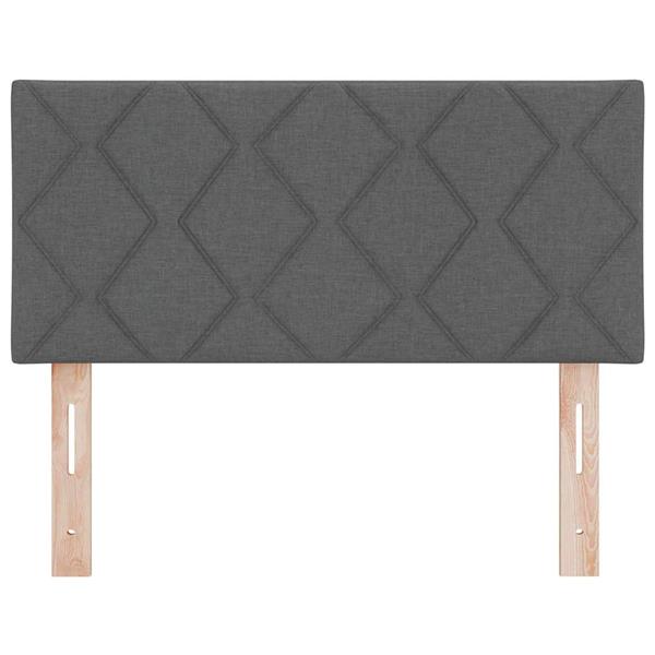 Grote foto vidaxl stoffen hoofdbord geometric handmatig donkergrijs 100 cm stof antiek en kunst stoelen en banken