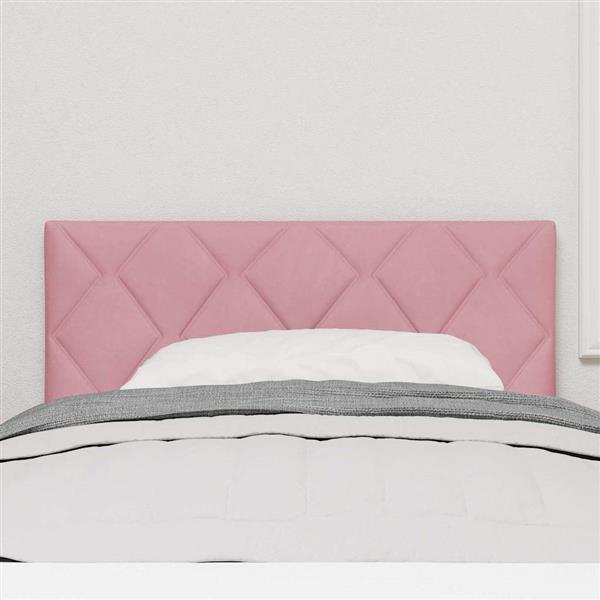 Grote foto vidaxl hoofdbord wandgemonteerd geometrisch roze 90 cm fluweel antiek en kunst stoelen en banken