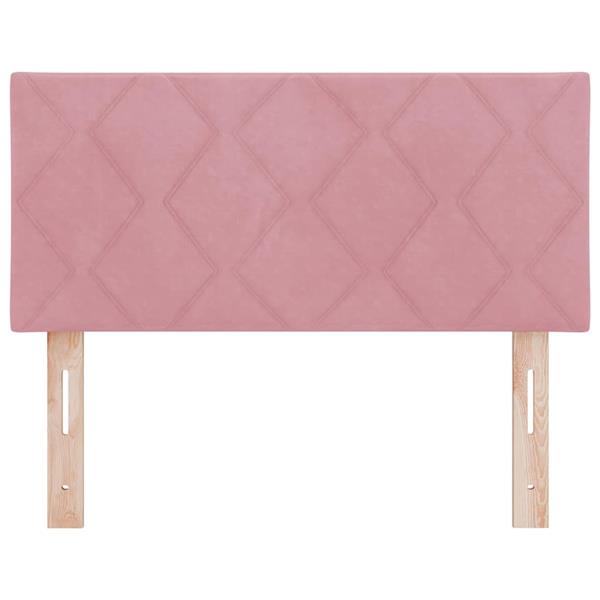 Grote foto vidaxl hoofdbord wandgemonteerd geometrisch roze 90 cm fluweel antiek en kunst stoelen en banken